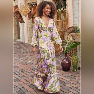 Floral Purple Maxi Dress